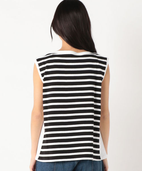 SHIPS(シップス)の「MAISON CHANTOISE: ボーダータンクトップ(タンクトップ・レディース・ブラック/ピンク系その他・ONE SIZE)」の9枚目の写真