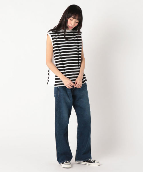 SHIPS(シップス)の「MAISON CHANTOISE: ボーダータンクトップ(タンクトップ・レディース・ブラック/ピンク系その他・ONE SIZE)」の8枚目の写真