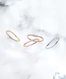 エステール K10 ホワイトゴールド/ ホワイトゴールド ダイヤモンド リング ESTELLE 指輪 リング K10 ホワイトゴールドダイヤモンド ESTELLE