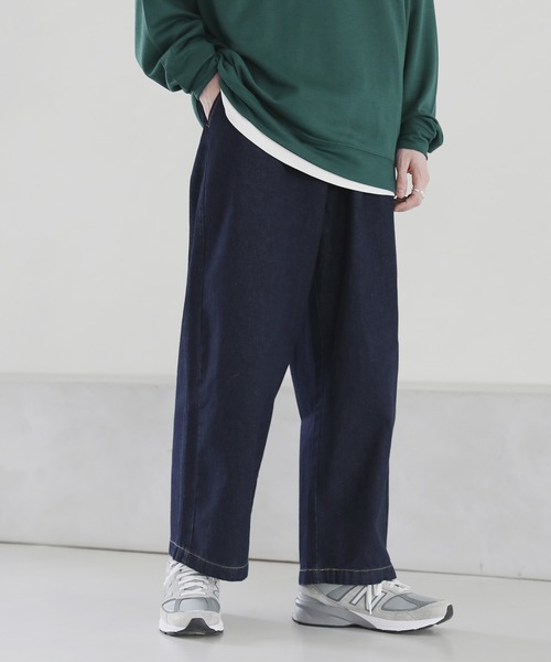 ASTRONOMY(アストロノミー)の「Buyer's Select/10オンス デニム ワイドパンツ(デニムパンツ・メンズ・ブラック/ライトインディゴブルー/ワンウォッシュ/ブルー系その他/ブラック系その他/ブルー系その他2/キナリ/ブラック系その他2/ブルー系その他3/ブラック系その他3・L/M/S)」の9枚目の写真