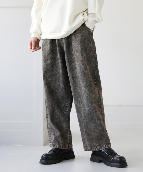 ASTRONOMY(アストロノミー)の「Buyer's Select/10オンス デニム ワイドパンツ(デニムパンツ・メンズ・ブラック/ライトインディゴブルー/ワンウォッシュ/ブルー系その他/ブラック系その他/ブルー系その他2/キナリ/ブラック系その他2/ブルー系その他3/ブラック系その他3・L/M/S)」の6枚目の写真