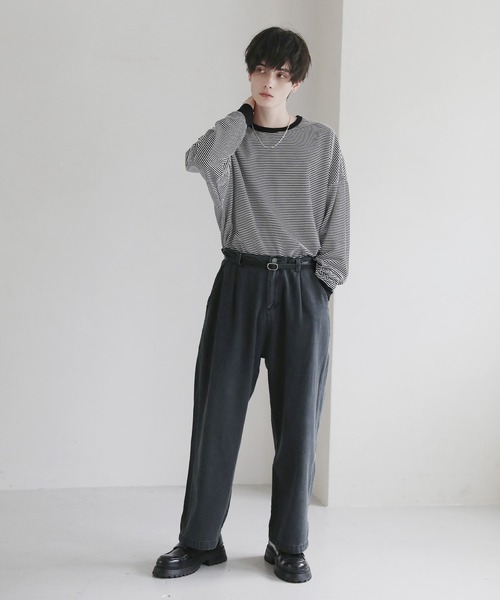 ASTRONOMY(アストロノミー)の「Buyer's Select/10オンス デニム ワイドパンツ(デニムパンツ・メンズ・ブラック/ライトインディゴブルー/ワンウォッシュ/ブルー系その他/ブラック系その他/ブルー系その他2/キナリ/ブラック系その他2/ブルー系その他3/ブラック系その他3・L/M/S)」の19枚目の写真