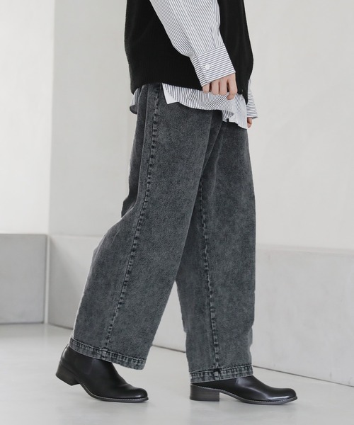 ASTRONOMY(アストロノミー)の「Buyer's Select/10オンス デニム ワイドパンツ(デニムパンツ・メンズ・ブラック/ライトインディゴブルー/ワンウォッシュ/ブルー系その他/ブラック系その他/ブルー系その他2/キナリ/ブラック系その他2/ブルー系その他3/ブラック系その他3・L/M/S)」の21枚目の写真