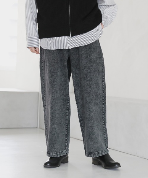 ASTRONOMY(アストロノミー)の「Buyer's Select/10オンス デニム ワイドパンツ(デニムパンツ・メンズ・ブラック/ライトインディゴブルー/ワンウォッシュ/ブルー系その他/ブラック系その他/ブルー系その他2/キナリ/ブラック系その他2/ブルー系その他3/ブラック系その他3・L/M/S)」の22枚目の写真