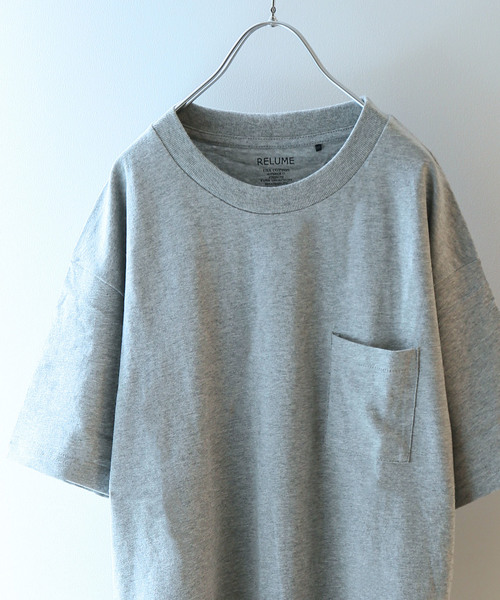 JOURNAL STANDARD relume（ジャーナルスタンダード　レリューム）の「【WEB限定】USAコットン ビッグシルエットTシャツ#（Tシャツ/カットソー・メンズ・ホワイト/パープル/ホワイト系その他/杢グレー/ブルー/ネイビー/ブルー系その他/オレンジ・S/M/L/XL）」の4枚目の写真