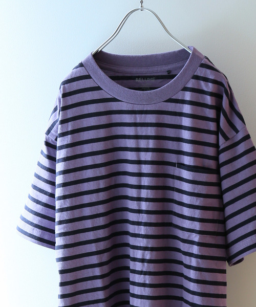 JOURNAL STANDARD relume（ジャーナルスタンダード　レリューム）の「【WEB限定】USAコットン ビッグシルエットTシャツ#（Tシャツ/カットソー・メンズ・ホワイト/パープル/ホワイト系その他/杢グレー/ブルー/ネイビー/ブルー系その他/オレンジ・S/M/L/XL）」の7枚目の写真