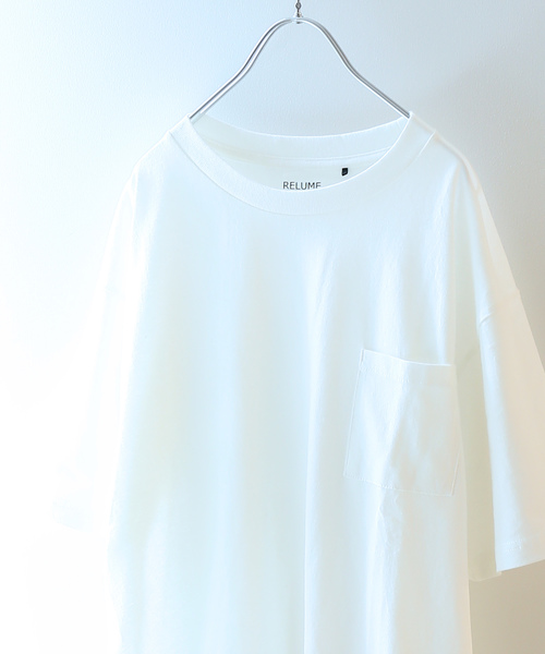 JOURNAL STANDARD relume（ジャーナルスタンダード　レリューム）の「【WEB限定】USAコットン ビッグシルエットTシャツ#（Tシャツ/カットソー・メンズ・ホワイト/パープル/ホワイト系その他/杢グレー/ブルー/ネイビー/ブルー系その他/オレンジ・S/M/L/XL）」の3枚目の写真