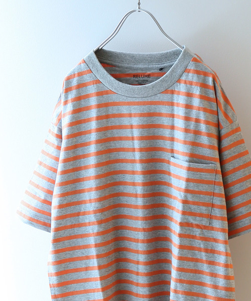 JOURNAL STANDARD relume（ジャーナルスタンダード　レリューム）の「【WEB限定】USAコットン ビッグシルエットTシャツ#（Tシャツ/カットソー・メンズ・ホワイト/パープル/ホワイト系その他/杢グレー/ブルー/ネイビー/ブルー系その他/オレンジ・S/M/L/XL）」の8枚目の写真