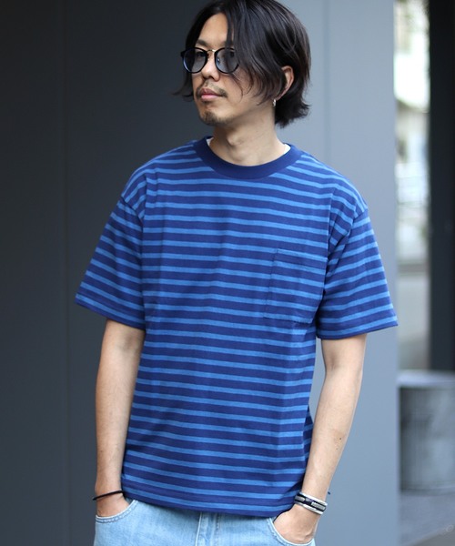 JOURNAL STANDARD relume（ジャーナルスタンダード　レリューム）の「【WEB限定】USAコットン ビッグシルエットTシャツ#（Tシャツ/カットソー・メンズ・ホワイト/パープル/ホワイト系その他/杢グレー/ブルー/ネイビー/ブルー系その他/オレンジ・S/M/L/XL）」の9枚目の写真