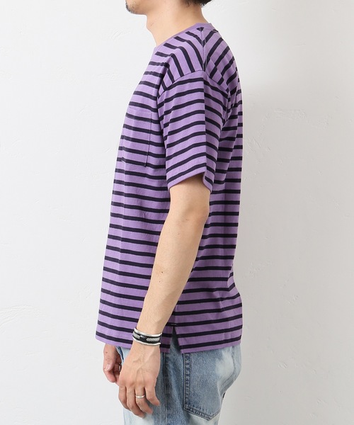 JOURNAL STANDARD relume（ジャーナルスタンダード　レリューム）の「【WEB限定】USAコットン ビッグシルエットTシャツ#（Tシャツ/カットソー・メンズ・ホワイト/パープル/ホワイト系その他/杢グレー/ブルー/ネイビー/ブルー系その他/オレンジ・S/M/L/XL）」の12枚目の写真