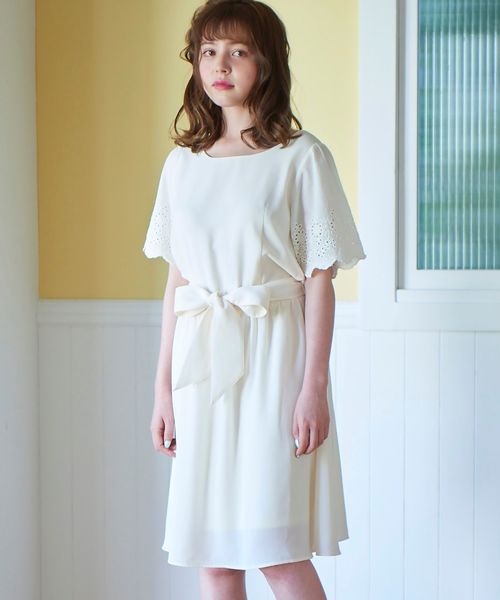 Majestic Legon マジェスティックレゴン の コットンレーススリーブワンピース ワンピース Wear