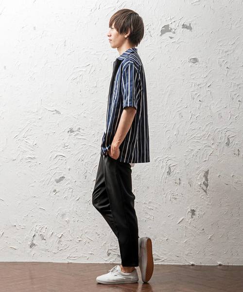 MinoriTY（マイノリティ）の「メンズ長袖ZIPストライプブルゾン（ブルゾン・メンズ・ブラック/ネイビー/ブラウン/ブルー・M/L）」の9枚目の写真