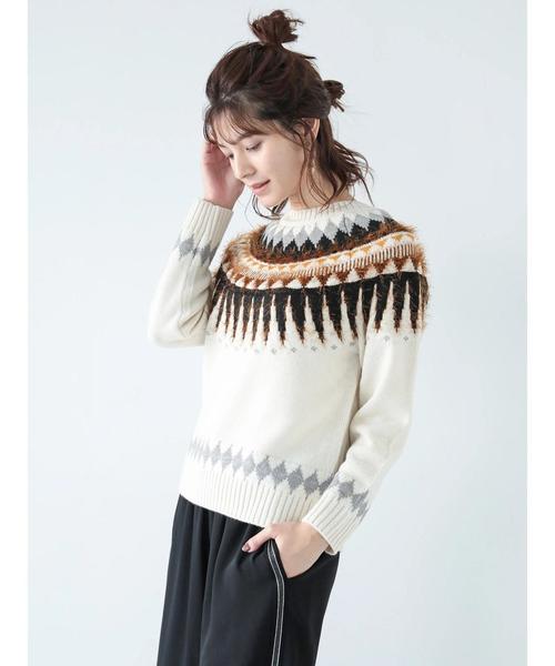 Editt by YECCA VECCA（エディットバイイェッカヴェッカ）の「ラインワイドパンツ（その他パンツ・レディース・ブラック/キャメル・FREE）」の5枚目の写真