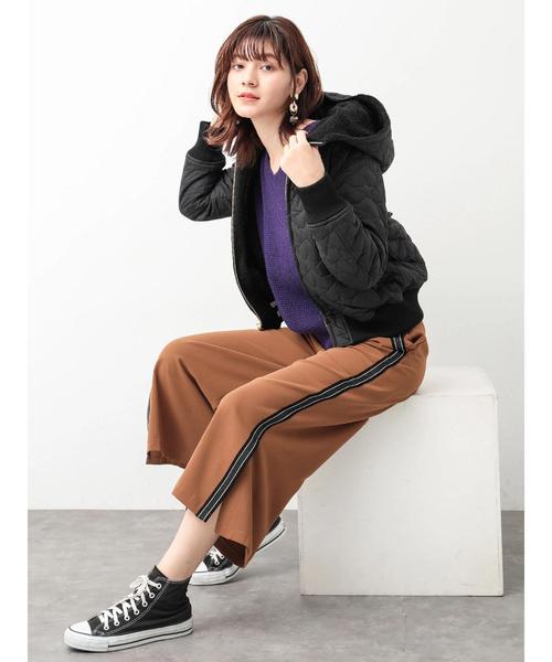 Editt by YECCA VECCA（エディットバイイェッカヴェッカ）の「ラインワイドパンツ（その他パンツ・レディース・ブラック/キャメル・FREE）」の11枚目の写真