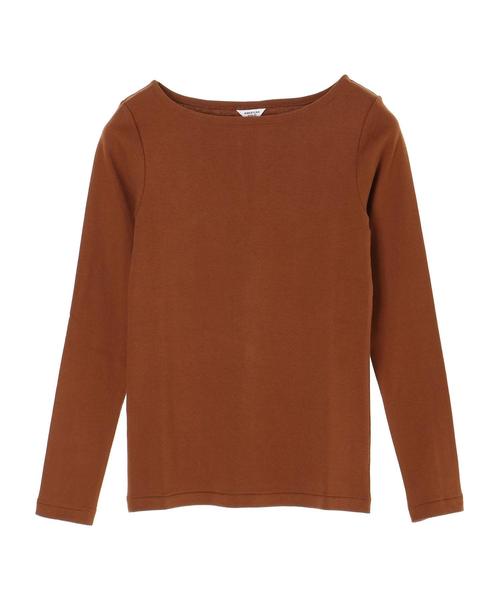 AMERICAN HOLIC(アメリカンホリック)の「フライスベーシックボートネック長袖プルオーバー(Tシャツ/カットソー・レディース・ブラック/その他7/ホワイト系その他4/キャメル/ブルー系その他2/イエロー系その他2・M/L)」の8枚目の写真