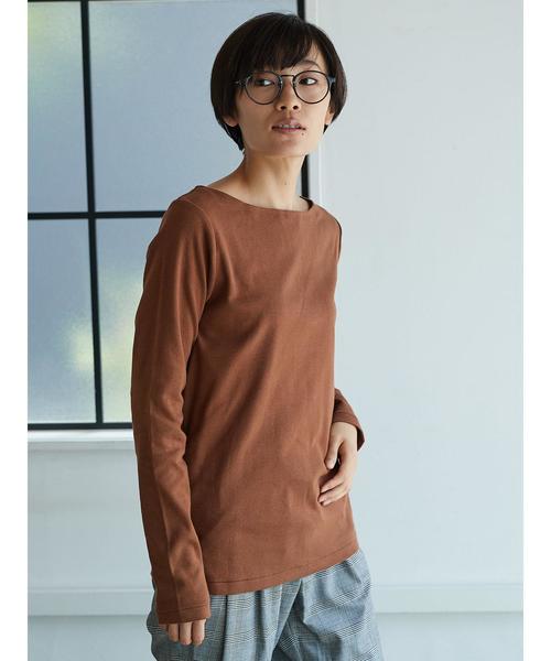 AMERICAN HOLIC(アメリカンホリック)の「フライスベーシックボートネック長袖プルオーバー(Tシャツ/カットソー・レディース・ブラック/その他7/ホワイト系その他4/キャメル/ブルー系その他2/イエロー系その他2・M/L)」の14枚目の写真