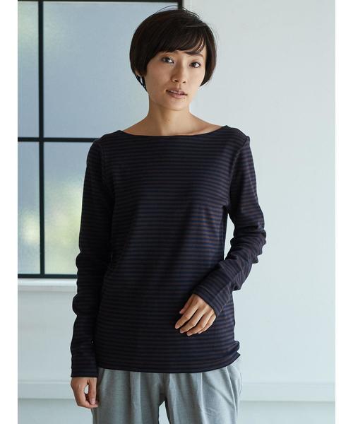 AMERICAN HOLIC(アメリカンホリック)の「フライスベーシックボートネック長袖プルオーバー(Tシャツ/カットソー・レディース・ブラック/その他7/ホワイト系その他4/キャメル/ブルー系その他2/イエロー系その他2・M/L)」の18枚目の写真