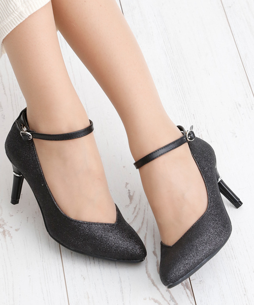 attagirl（アタガール）の「アンクルストラップ ハイヒール パンプス（パンプス・レディース・ブラック/レッド/ブラック系その他/マスタード/ブラック系その他2/シルバー系その他3/ブラック系その他3・S/M/L/LL）」の4枚目の写真