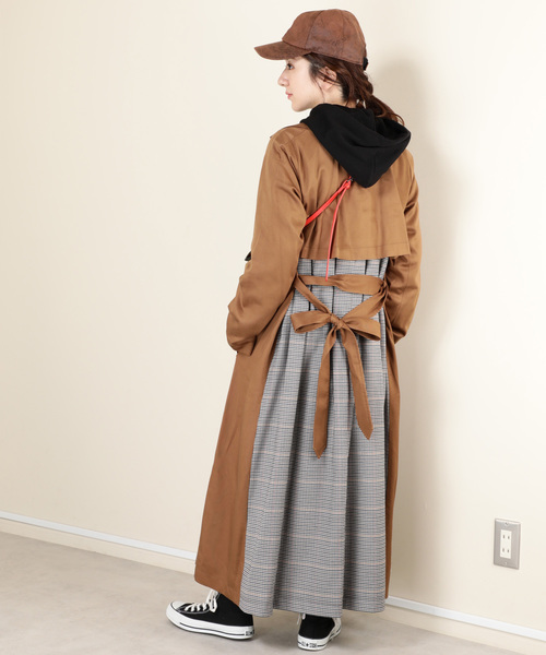 Rose Bud ローズバッド の 異素材mixトレンチコート トレンチコート Wear Rose Bud ローズバッド の 異素材mixトレンチコート トレンチコート Wear