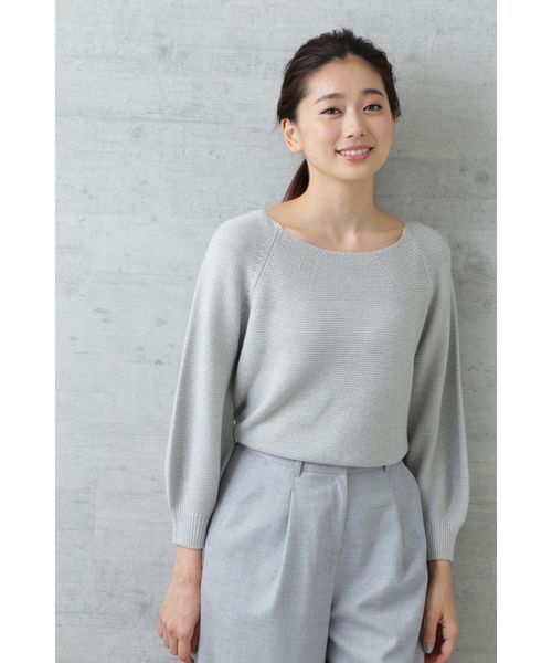 NATURAL BEAUTY BASIC（ナチュラルビューティーベーシック）の「ラメガーターニット（ニット/セーター・レディース・グレー/オフホワイト/ブラウン/グリーン・MEDIUM）」の20枚目の写真