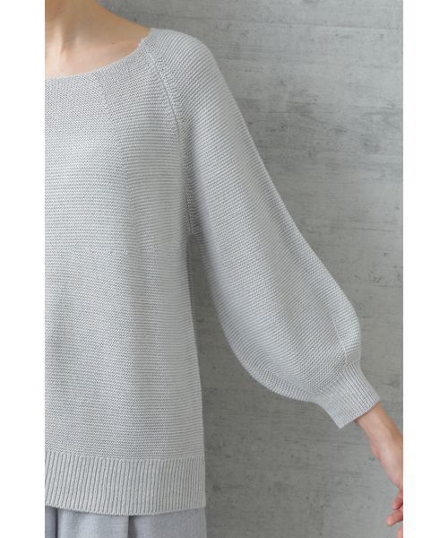 NATURAL BEAUTY BASIC（ナチュラルビューティーベーシック）の「ラメガーターニット（ニット/セーター・レディース・グレー/オフホワイト/ブラウン/グリーン・MEDIUM）」の12枚目の写真