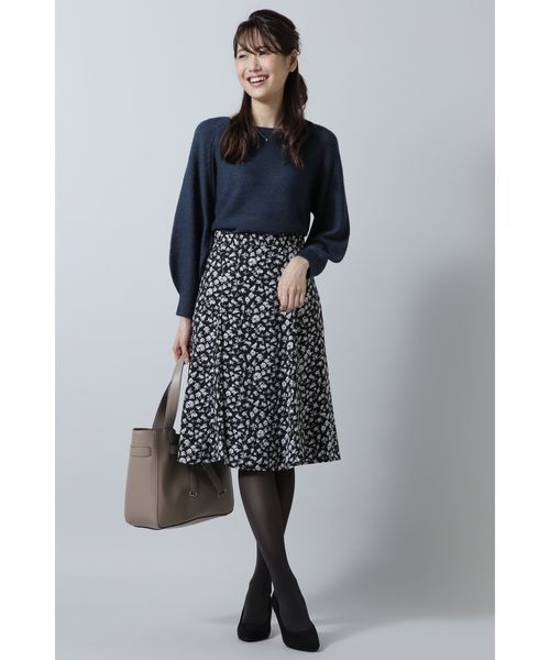 NATURAL BEAUTY BASIC（ナチュラルビューティーベーシック）の「ラメガーターニット（ニット/セーター・レディース・グレー/オフホワイト/ブラウン/グリーン・MEDIUM）」の14枚目の写真