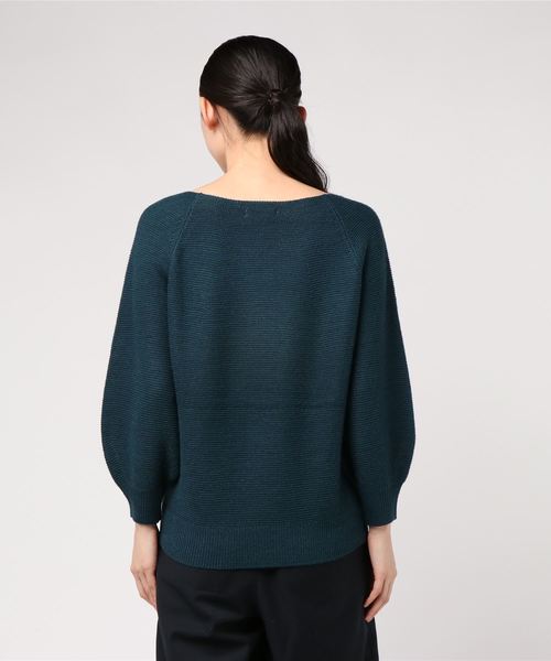 NATURAL BEAUTY BASIC（ナチュラルビューティーベーシック）の「ラメガーターニット（ニット/セーター・レディース・グレー/オフホワイト/ブラウン/グリーン・MEDIUM）」の6枚目の写真