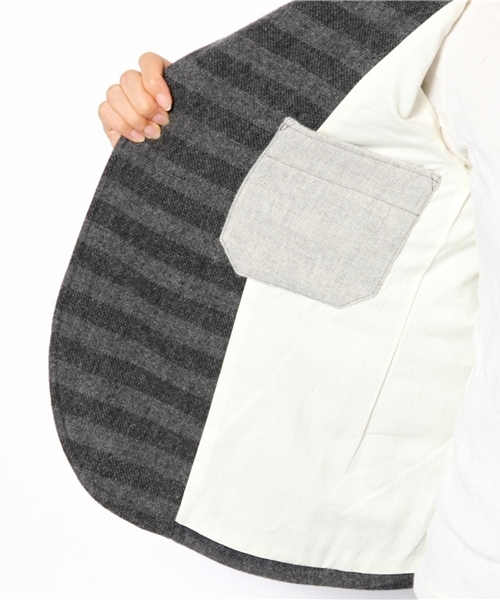 BEAMS BOY（ビームスボーイ）の「□BEAMS BOY / SOLID&BORDER CRAZY 4ボタンジャケット（テーラードジャケット・レディース・その他1・ONE SIZE）」の9枚目の写真