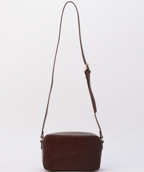 archives（アルシーヴ）の「ビットクロコボックスショルダーバック（ショルダーバッグ・レディース・ブラック/ブラウン・MEDIUM）」の3枚目の写真