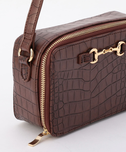 archives（アルシーヴ）の「ビットクロコボックスショルダーバック（ショルダーバッグ・レディース・ブラック/ブラウン・MEDIUM）」の5枚目の写真