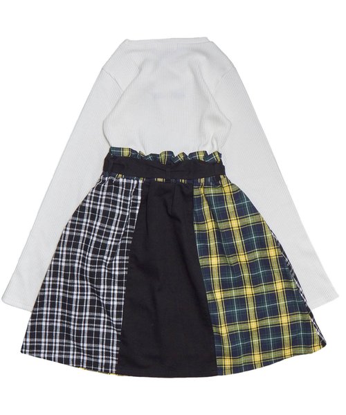 algy（アルジー）の「チェックドッキングトレンチワンピ（ワンピース・キッズ・ブラック/グレー/オフホワイト・X-SMALL/SMALL/MEDIUM/XX-SMALL）」の6枚目の写真