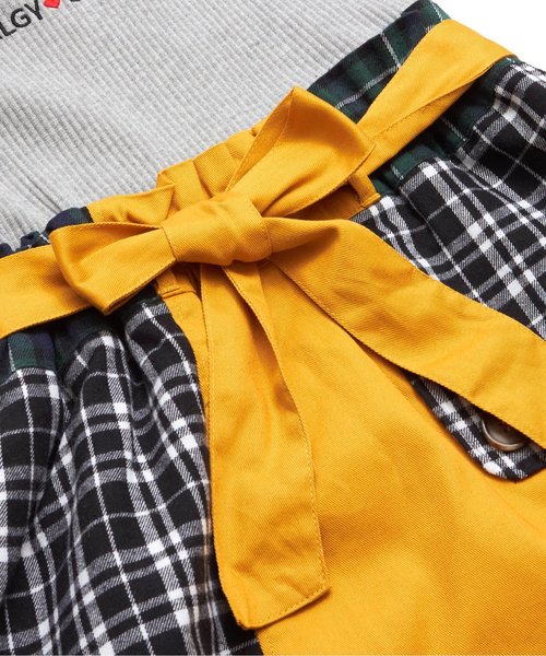algy（アルジー）の「チェックドッキングトレンチワンピ（ワンピース・キッズ・ブラック/グレー/オフホワイト・X-SMALL/SMALL/MEDIUM/XX-SMALL）」の8枚目の写真