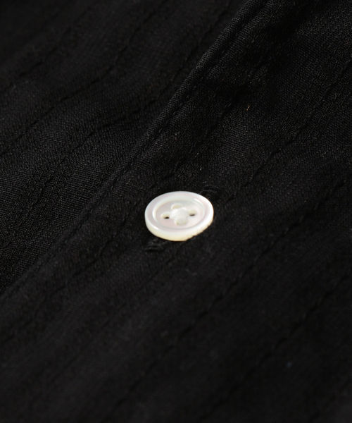 SHIPS(シップス)の「SU: スタンドカラー ストライプ シャツ(シャツ/ブラウス・メンズ・ブラック/ネイビー/オリーブ・SMALL/MEDIUM/LARGE/X-LARGE)」の11枚目の写真