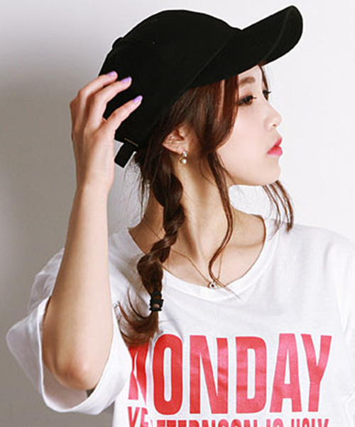 STYLEBLOCK(スタイルブロック)の「無地ユニセックスジェットキャップ(キャップ・レディース・カーキ/ホワイト/ピンク/グレー/ネイビー/ブラック・FREE)」の3枚目の写真