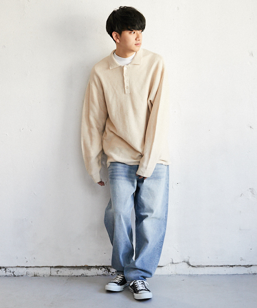 PairPair（ペアペア）の「ニットポロシャツ（ニット/セーター・メンズ・ライトベージュ・FREE）」の11枚目の写真