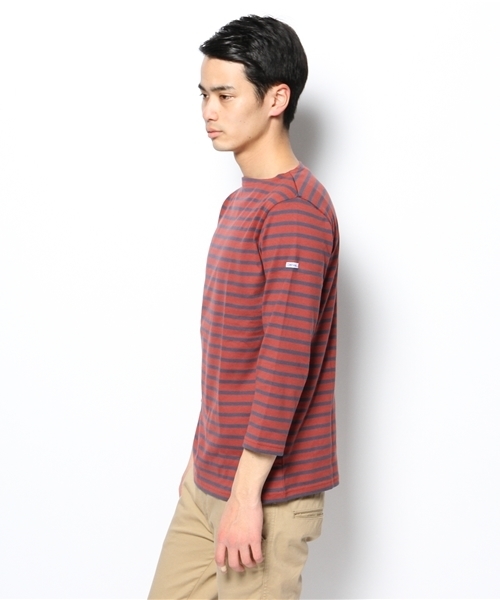 fennica Men's（フェニカメンズ）の「ORCIVAL / ボーダーバスクシャツ（Tシャツ/カットソー・メンズ・ホワイト/ワイン・3/4）」の12枚目の写真