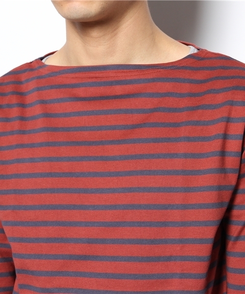 fennica Men's（フェニカメンズ）の「ORCIVAL / ボーダーバスクシャツ（Tシャツ/カットソー・メンズ・ホワイト/ワイン・3/4）」の10枚目の写真