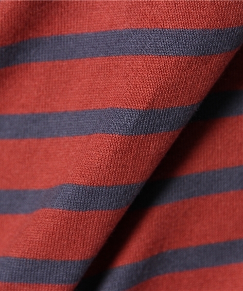 fennica Men's（フェニカメンズ）の「ORCIVAL / ボーダーバスクシャツ（Tシャツ/カットソー・メンズ・ホワイト/ワイン・3/4）」の3枚目の写真