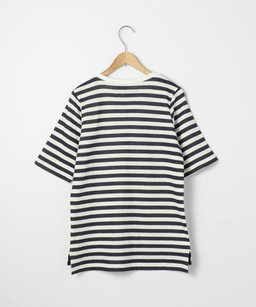 coen(コーエン)の「セッケツボーダーボートネックTシャツ(Tシャツ/カットソー・レディース・オレンジ/ネイビー・MEDIUM/LARGE)」の3枚目の写真