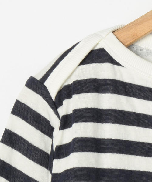 coen(コーエン)の「セッケツボーダーボートネックTシャツ(Tシャツ/カットソー・レディース・オレンジ/ネイビー・MEDIUM/LARGE)」の7枚目の写真
