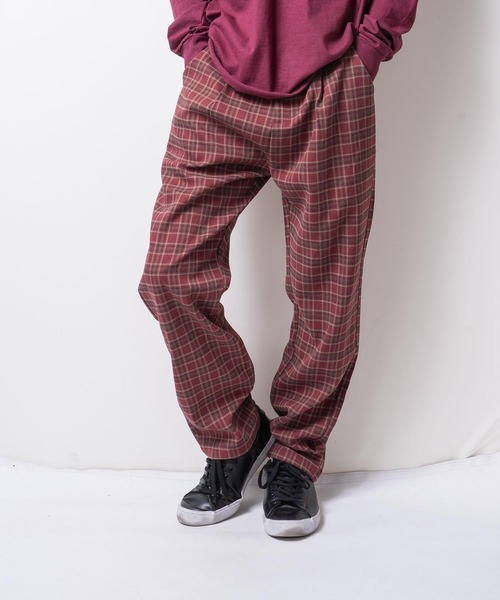 おしゃれスタ(オシャレスタ)の「グレンチェックテーパードパンツ(RE)(その他パンツ・メンズ・ブラック/グレー/ブラウン/グリーン/ワイン/ダークブラウン/ネイビー・M/L/XL)」の7枚目の写真