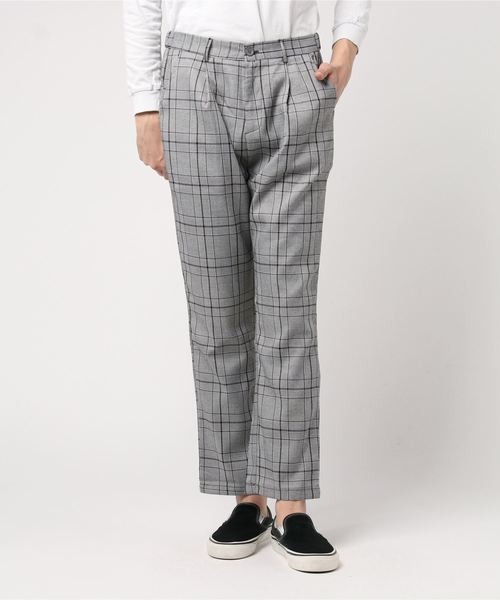おしゃれスタ(オシャレスタ)の「グレンチェックテーパードパンツ(RE)(その他パンツ・メンズ・ブラック/グレー/ブラウン/グリーン/ワイン/ダークブラウン/ネイビー・M/L/XL)」の11枚目の写真
