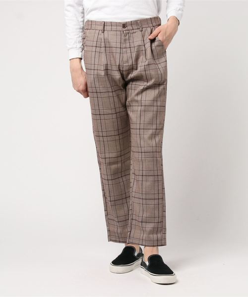 おしゃれスタ(オシャレスタ)の「グレンチェックテーパードパンツ(RE)(その他パンツ・メンズ・ブラック/グレー/ブラウン/グリーン/ワイン/ダークブラウン/ネイビー・M/L/XL)」の15枚目の写真