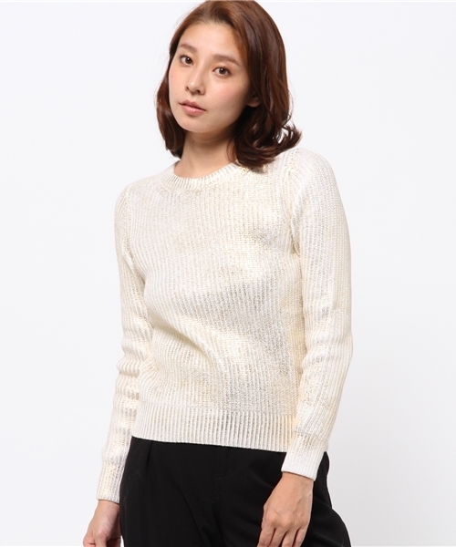 UNITED ARROWS（ユナイテッドアローズ）の「◇UAG FOIL/PRT クルーネック ニット ◇（ニット/セーター・レディース・ゴールド/シルバー/ネイビー・38/36）」の12枚目の写真