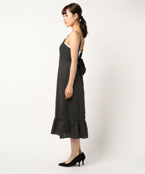 fifth(フィフス)の「バックシャンドットロングワンピース(ワンピース・レディース・ブラック・MEDIUM)」の2枚目の写真