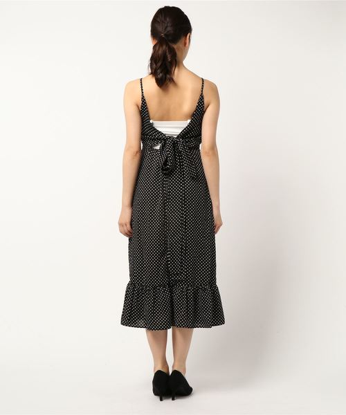fifth(フィフス)の「バックシャンドットロングワンピース(ワンピース・レディース・ブラック・MEDIUM)」の3枚目の写真