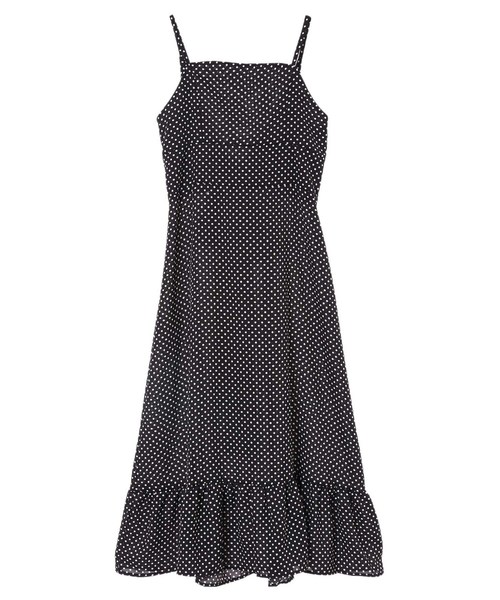fifth(フィフス)の「バックシャンドットロングワンピース(ワンピース・レディース・ブラック・MEDIUM)」の4枚目の写真