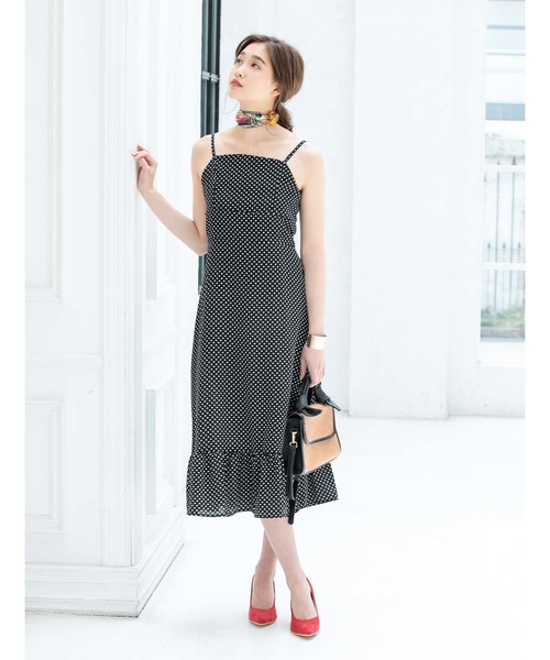 fifth(フィフス)の「バックシャンドットロングワンピース(ワンピース・レディース・ブラック・MEDIUM)」の12枚目の写真