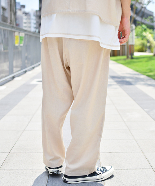 kutir（クティール）の「リネン１タックパンツセットアップ（その他パンツ・メンズ・ベージュ/オフホワイト・SMALL/MEDIUM）」の15枚目の写真