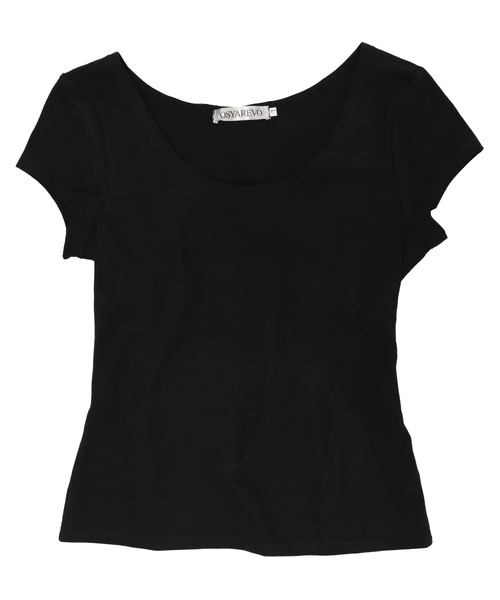 OSYAREVO(オシャレボ)の「バックオープンベーシックTシャツ(Tシャツ/カットソー・レディース・ブラック/ホワイト・SMALL/MEDIUM/LARGE)」の12枚目の写真
